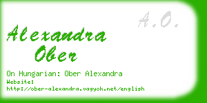 alexandra ober business card